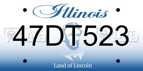 47DT523 Illinois License Plate