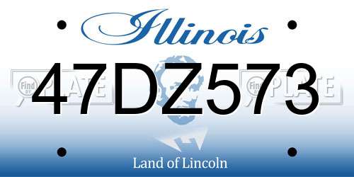 47DZ573 Illinois License Plate