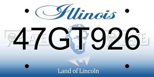 47GT926 Illinois License Plate