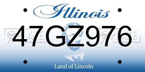 47GZ976 Illinois License Plate