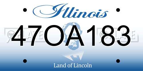 47OA183 Illinois License Plate