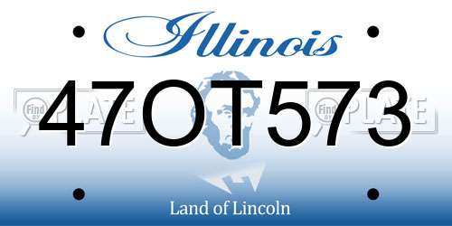 47OT573 Illinois License Plate