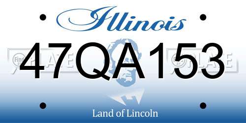 47QA153 Illinois License Plate