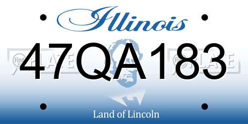 47QA183 Illinois License Plate
