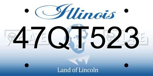 47QT523 Illinois License Plate
