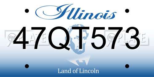 47QT573 Illinois License Plate