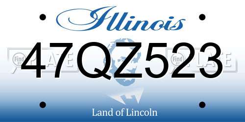 47QZ523 Illinois License Plate