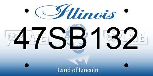 47SB132 Illinois License Plate