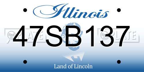 47SB137 Illinois License Plate