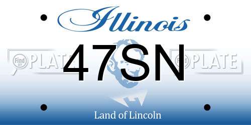 47SN Illinois License Plate