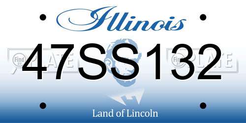 47SS132 Illinois License Plate