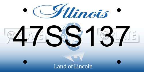 47SS137 Illinois License Plate