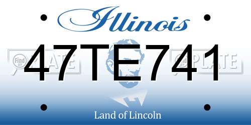 47TE741 Illinois License Plate