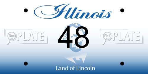 48 Illinois License Plate