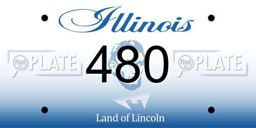480 Illinois License Plate