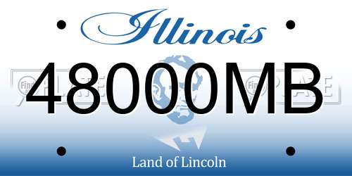48000MB Illinois License Plate