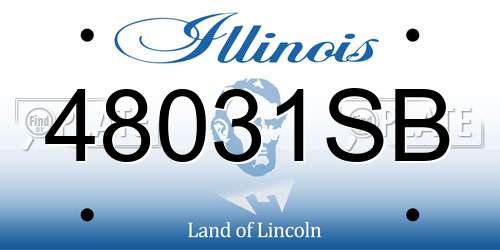 48031SB Illinois License Plate
