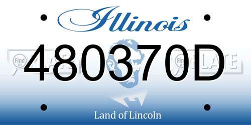 480370D Illinois License Plate