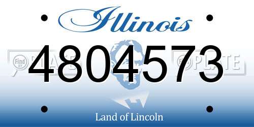 4804573 Illinois License Plate