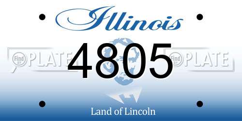 4805 Illinois License Plate