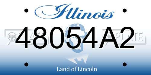 48054A2 Illinois License Plate