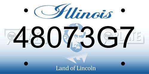 48073G7 Illinois License Plate