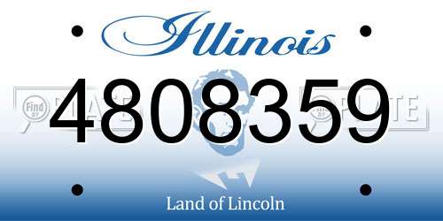 4808359 Illinois License Plate
