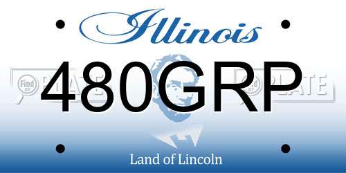 480GRP Illinois License Plate