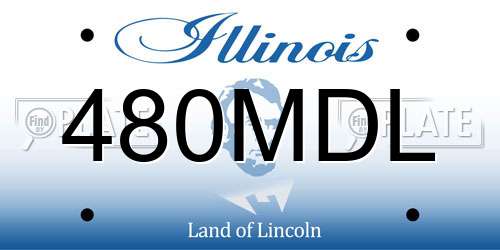 480MDL Illinois License Plate