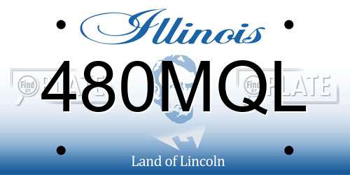 480MQL Illinois License Plate
