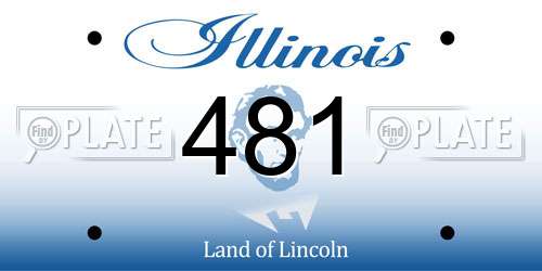 481 Illinois License Plate