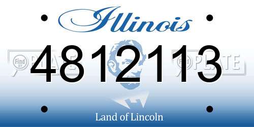 4812113 Illinois License Plate