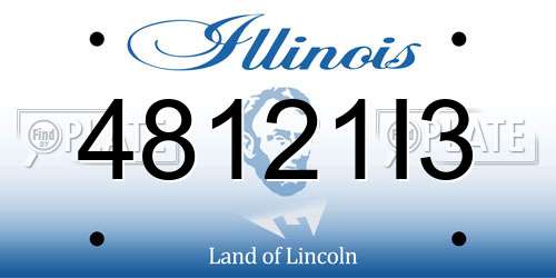 48121I3 Illinois License Plate