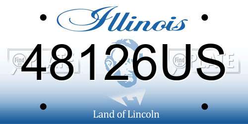 48126US Illinois License Plate