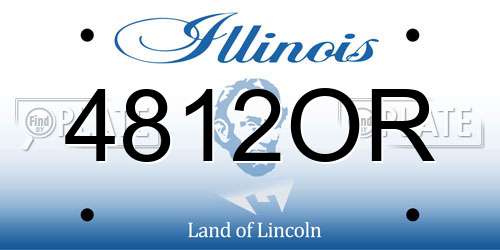 4812OR Illinois License Plate