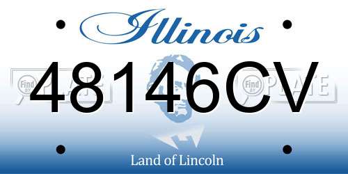 48146CV Illinois License Plate