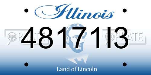48171I3 Illinois License Plate
