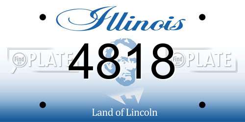 4818 Illinois License Plate