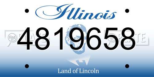 4819658 Illinois License Plate