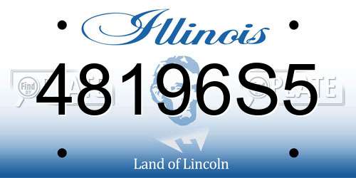 48196S5 Illinois License Plate