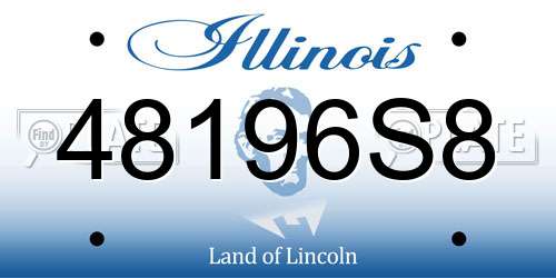 48196S8 Illinois License Plate