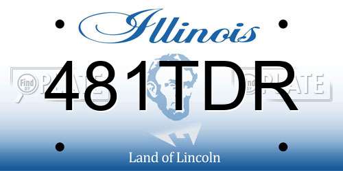 481TDR Illinois License Plate