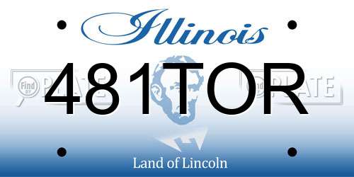 481TOR Illinois License Plate