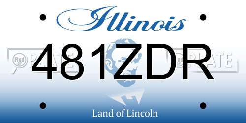 481ZDR Illinois License Plate