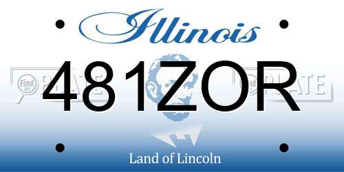 481ZOR Illinois License Plate