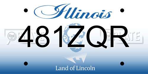481ZQR Illinois License Plate