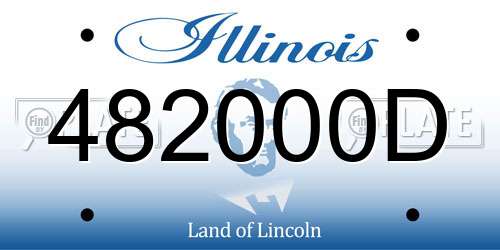 482000D Illinois License Plate