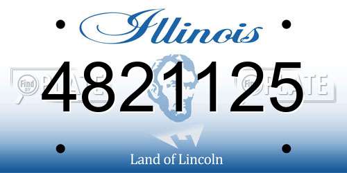 4821125 Illinois License Plate