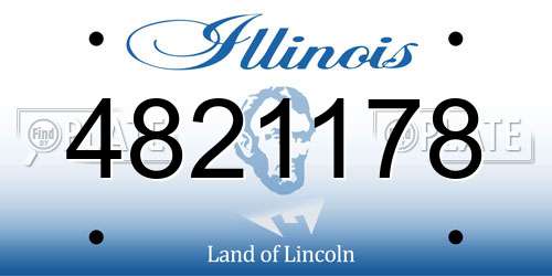 4821178 Illinois License Plate