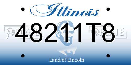 48211T8 Illinois License Plate